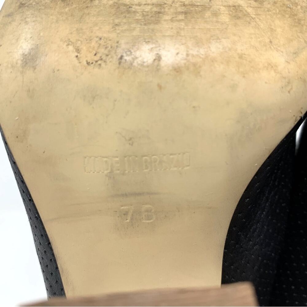 Anthropologie Miss Albright Black Leather Slip On Ankle Booties Size 7 - Picture 9 of 9